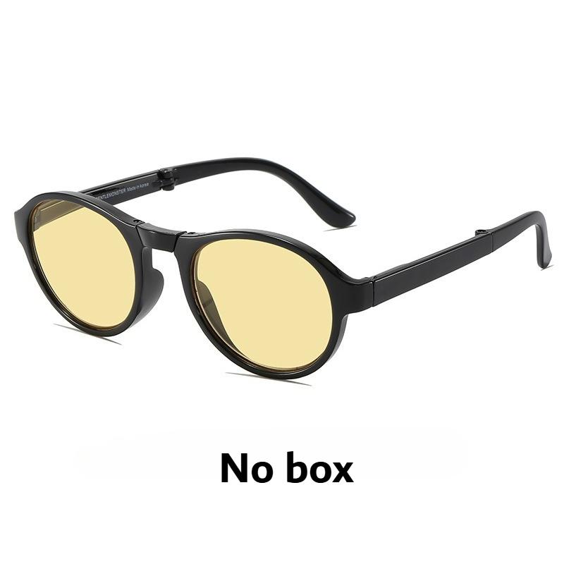 Portable Folding and Brightening Night Vision Reading Glasses with Anti Blue Light for WomenMen HD Ultralight Presbyopia Glasses