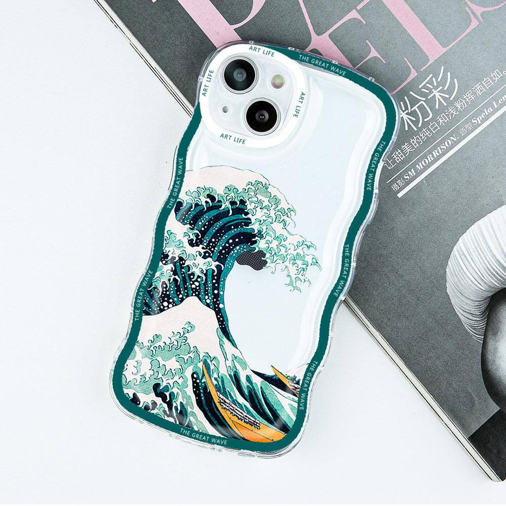 

Fashion Japan The Great Wave Off Kanagawa Clear Phone Case For IPhone 13 12 11 14 Pro MAX XS X Mini XR 7 8 Plus Cover Art Fundas iPhone 13 Mini