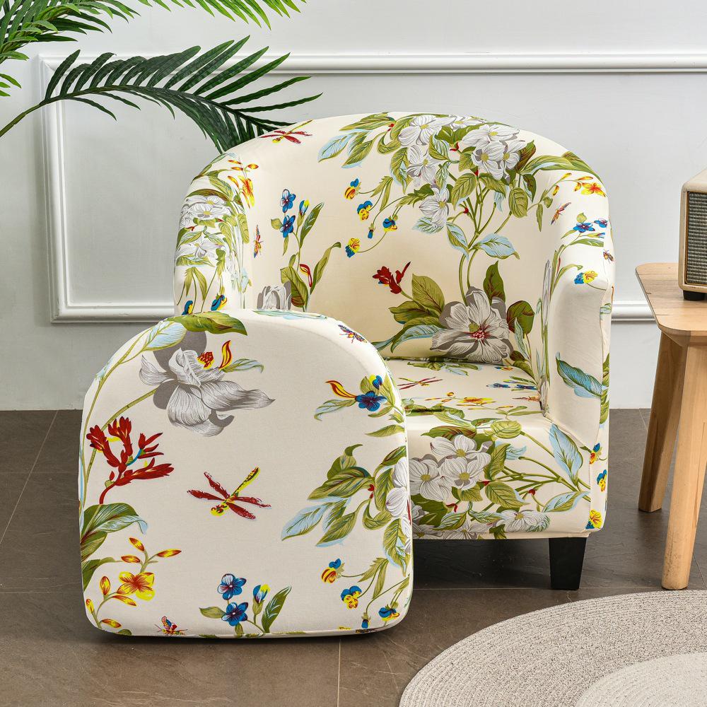Semi-Circular Club Chair Protective Sofa Cover