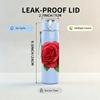 1PC Single Red Rose Bloom 750ml Color Plastic Sports Water Bottle Leakproof Flip Straw Lid For Sports Office Home Use