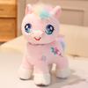 Soft Rainbow Pony Plush Toys Flannel Material Children Bedroom Dolls Decoration