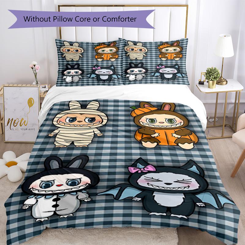 Labubu Bed Linen Set Suitable for Bedrooms Soft Fabric Christmas Gift