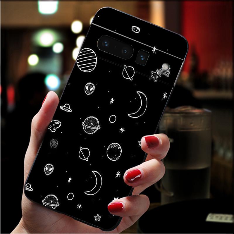 

Phone Case For Google Pixel 10 9 Pro XL 9A 8 7 6 Pro Pixel 8A 7A 6A Pixel 8 7 6 5 Space Astronaut Star Moon Google Pixel 6A