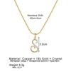Europe and America Cross Border 26 Letters Copper Inlaid Zircon Snake Chain Necklace Letter Gold Pendant Creative Minimalist Letters
