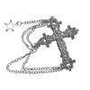 Women Barrettes Hairpin Sweet Crosses Hair Clip Chain Elegant 2000s Trend Crosses Bunches Headwear Sweet Goth Trend