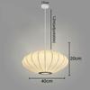 Modern Simple Led Lantern Pendant Light Restaurant Japanese Style Hanging Lights Teahouse Dining Room Fabric Droplights
