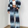 Retro Diamond Print Set for Women's Vintage In the New European and American Women's Outfit for Autumn and Winter