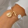European & American Irregular Pearl Necklace: Luxurious Metallic Clavicle Chain Set