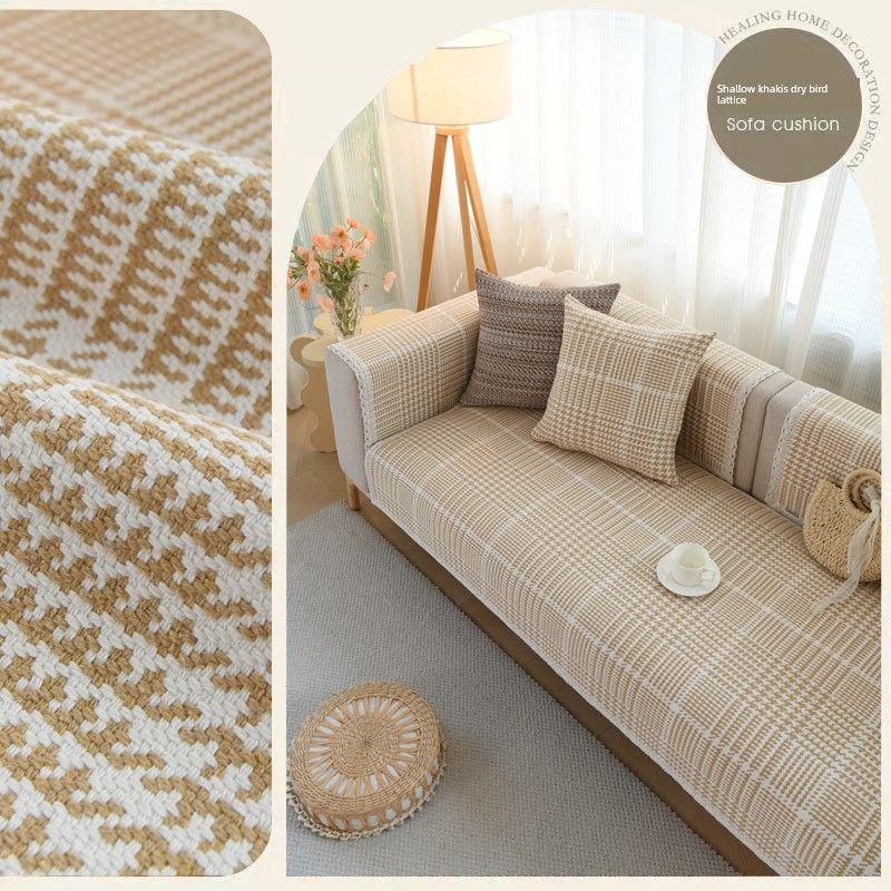 

Круглый год Нейтральный Хлопок Лен Подушка для дивана Полотенце Чехол Ткань Старый Грубый Лен Нескользящий Ковер Подушка для окна Машинная стирка