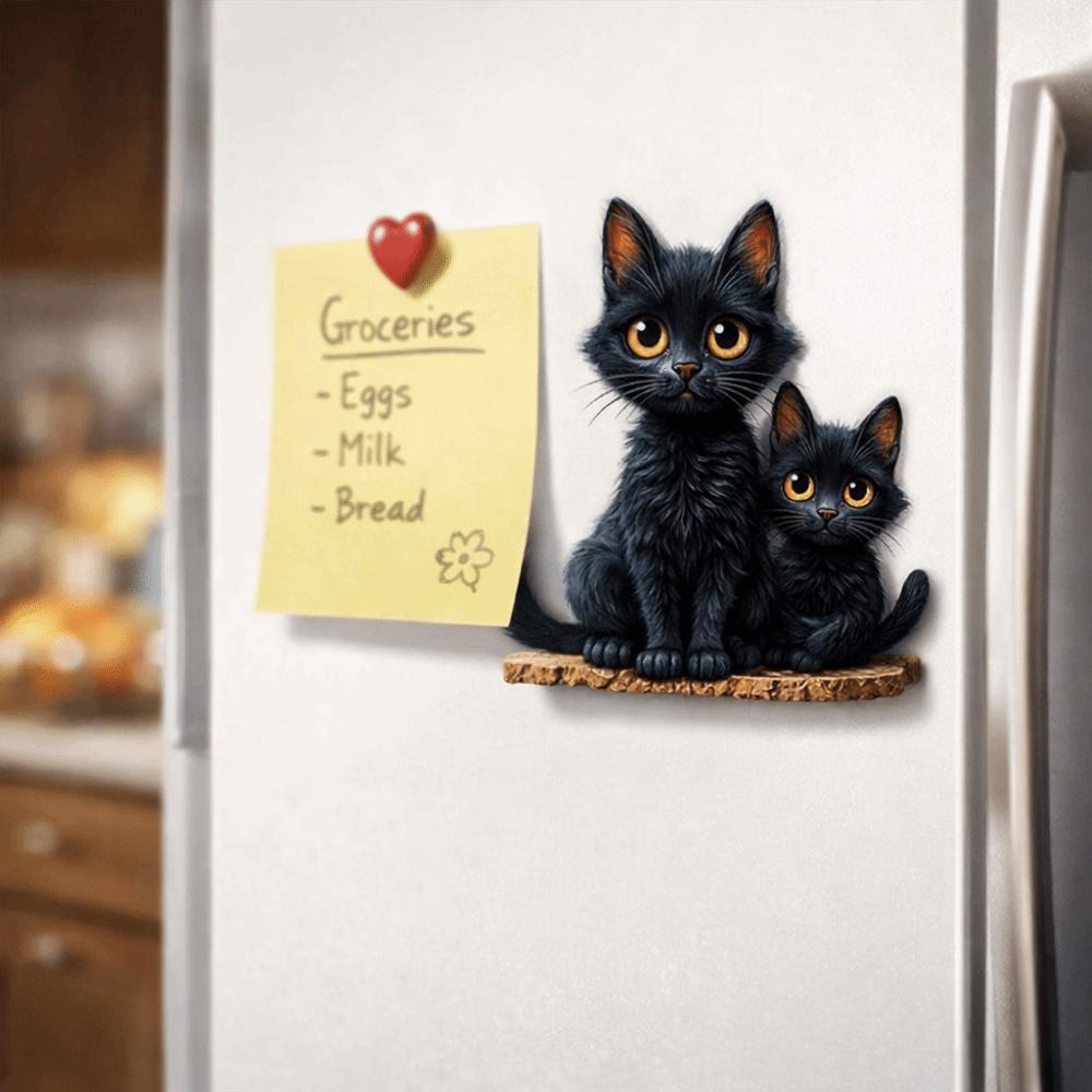 5pcs Cat 2D Flat Paste Flower Refrigerator Decor Decorative Supplies Home Decor Dorm Room