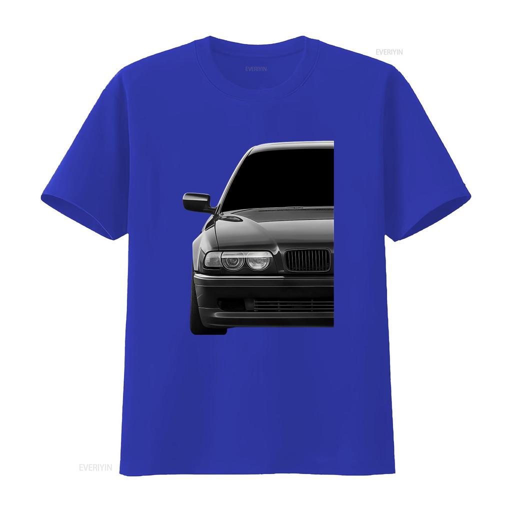 E38 750 Classic Retro Automotive Maglietta Uomo Design Vista Frontale a Metà vintage Lavato abbigliamento firmato homme grafica Elastica