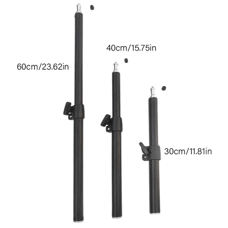 Adjustable Telescopic Extension Rod For Camera Mount Light Stand Aluminum Alloy 1/4inch Thread Adapter 30cm 40cm 60cm