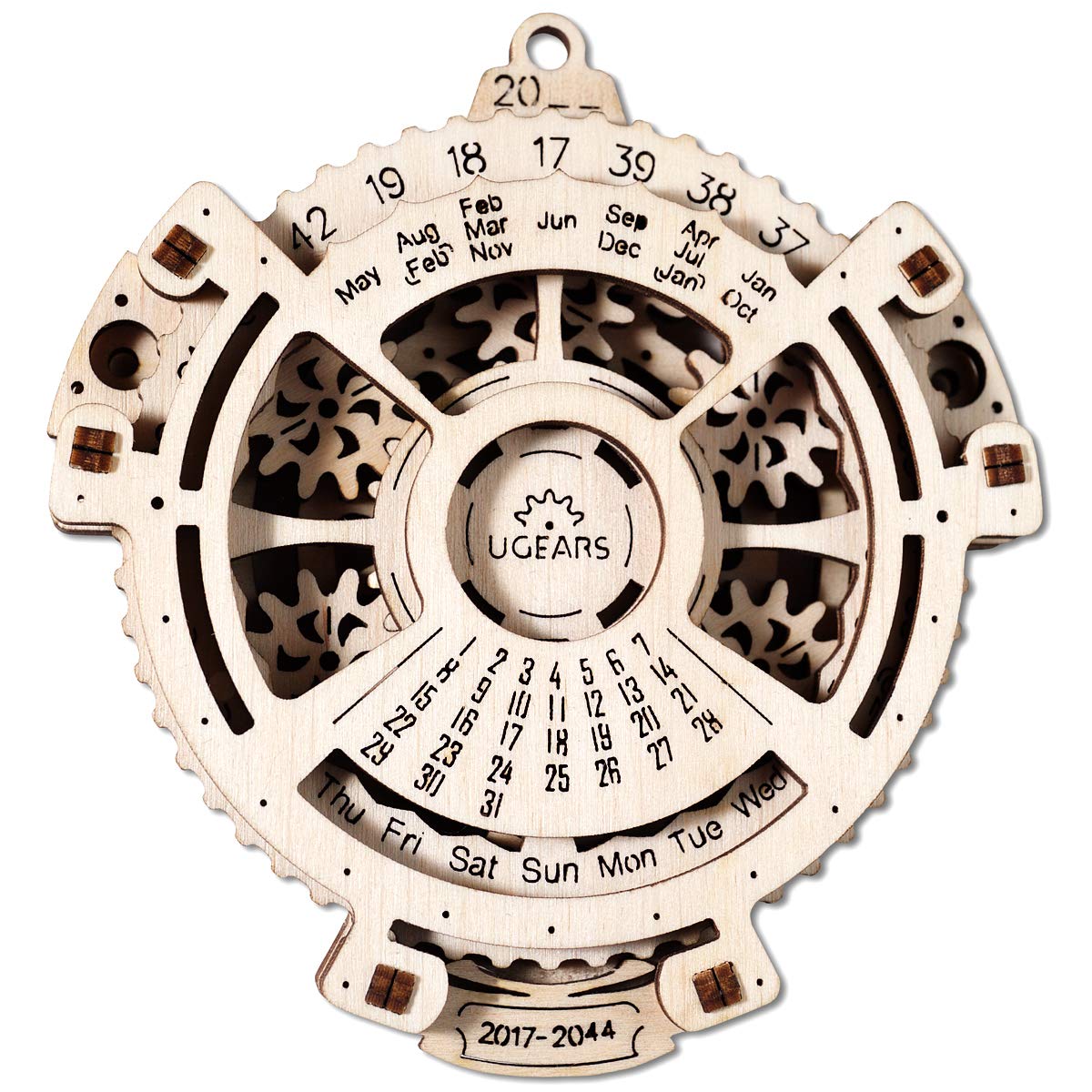 

Ugears Calendar Date Navigator Wooden Puzzle Craft Model No Glue or Tools Required - - Beginner-Friendly коричневий