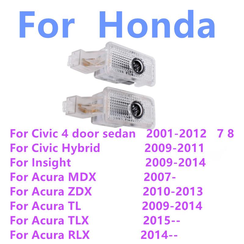 

2X LED Car Door Decoration Lamp For Honda Acura MDX 2007-2017 RLX ZDX TLX TL Civic 4 door sedan Hybrid Insight tool Accessories For H-o-n-d-a