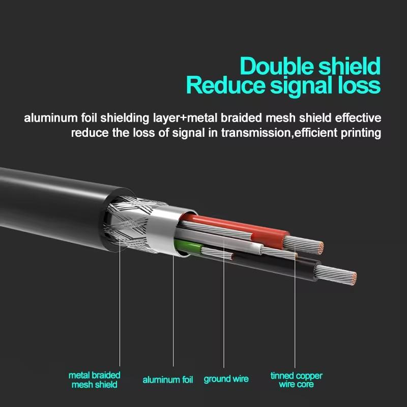 Καλώδιο Εκτυπωτή USB Τύπου B Αρσενικό σε Αρσενικό Καλώδιο USB 2.0 για MacBook HP Canon Epson Dell ZJiang Εκτυπωτής Ετικετών Καλώδιο Εκτυπωτή USB 2.0