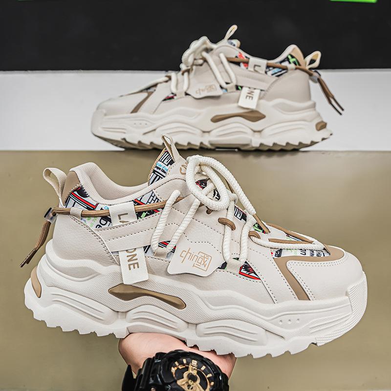 Summer Unisex Trend Casual Sneakers Fabric Patchwork Design Running Shoes Platform Soft Sole Lace-up Casuals Tenis Masculino New