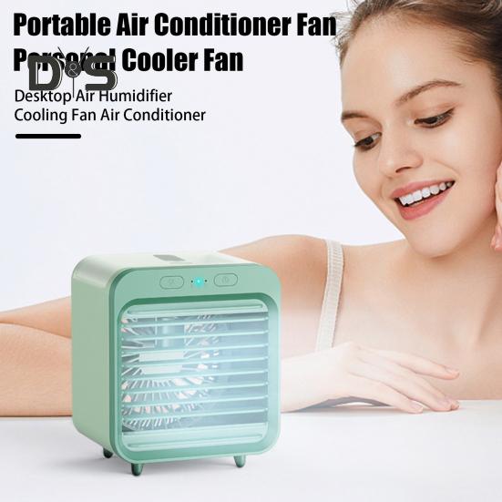 Air Conditioner Cooling Fan with Water Tank 3 Speed Settings Strong Airflow Portable Rechargeable Air Cooler Electric Fan