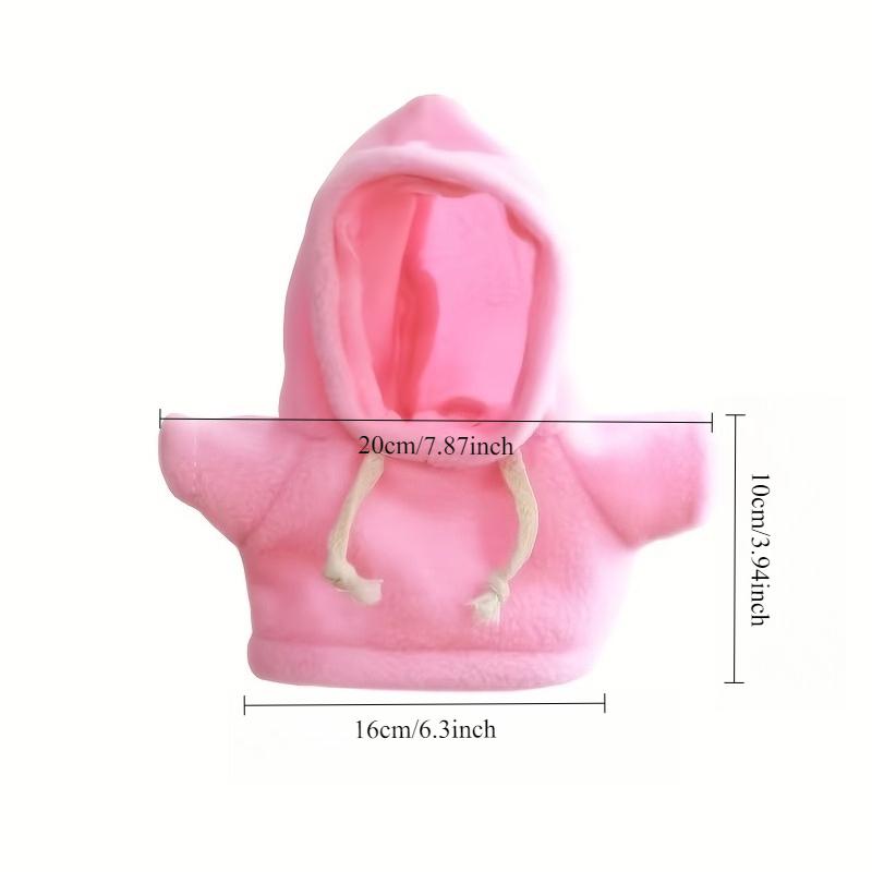 Small Animal Winter Warm Pullover Sweatshirt, Soft Drawstring Solid‑Color Hoodie for Hamster Daily Pet Apparel