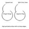 Nose Ring Stainless Steel Body Jewelry Tragus Septum Piercing Cartilage Hoop