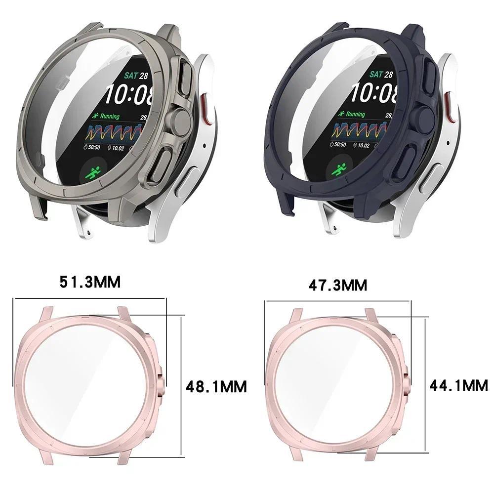 No Gaps Stainless Steel Band+Case for Samsung Galaxy Watch 7 44mm 40mm Upgrade To Galaxy Ultra Tempered Glass Screen Protector