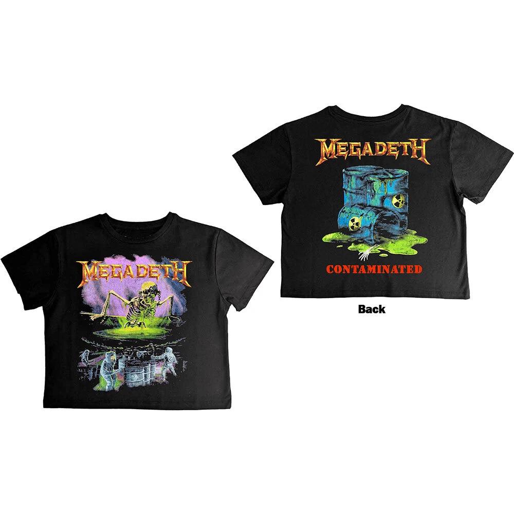 Megadeth Ladies Crop Top: Contaminated (Back Print) (Large) 4XL
