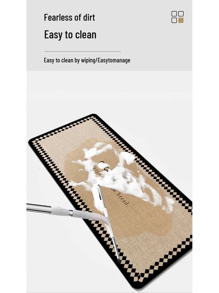 American Retro Diatom Mud Water-Absorbing Non-Slip Kitchen Floor Mat