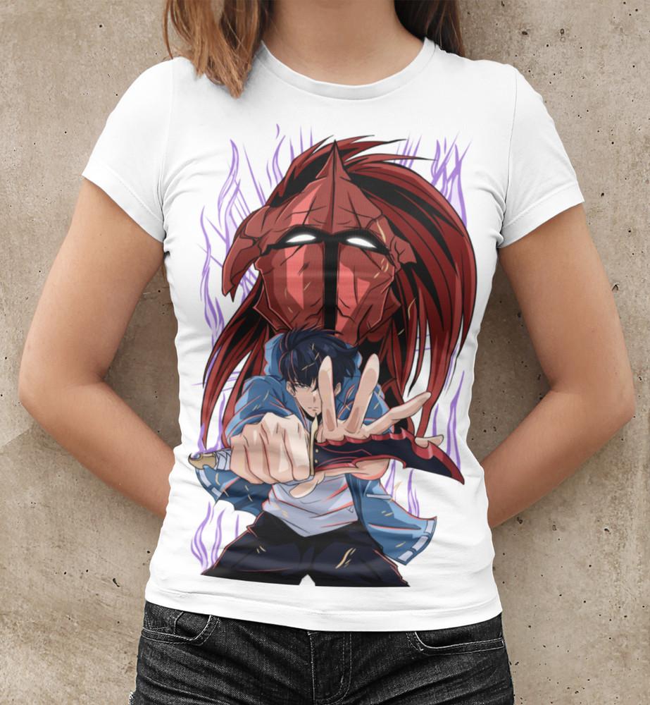 

Solo Leveling Сон Джин У Аниме Кадзю Монарх Женская Приталенная S-XXL Хлопок L