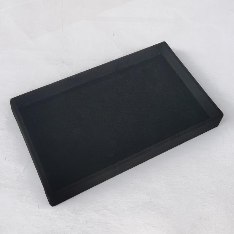 Black Velvet Jewelry Organizer - 18-Compartment Small Tray for Rings, Earrings, and Necklaces