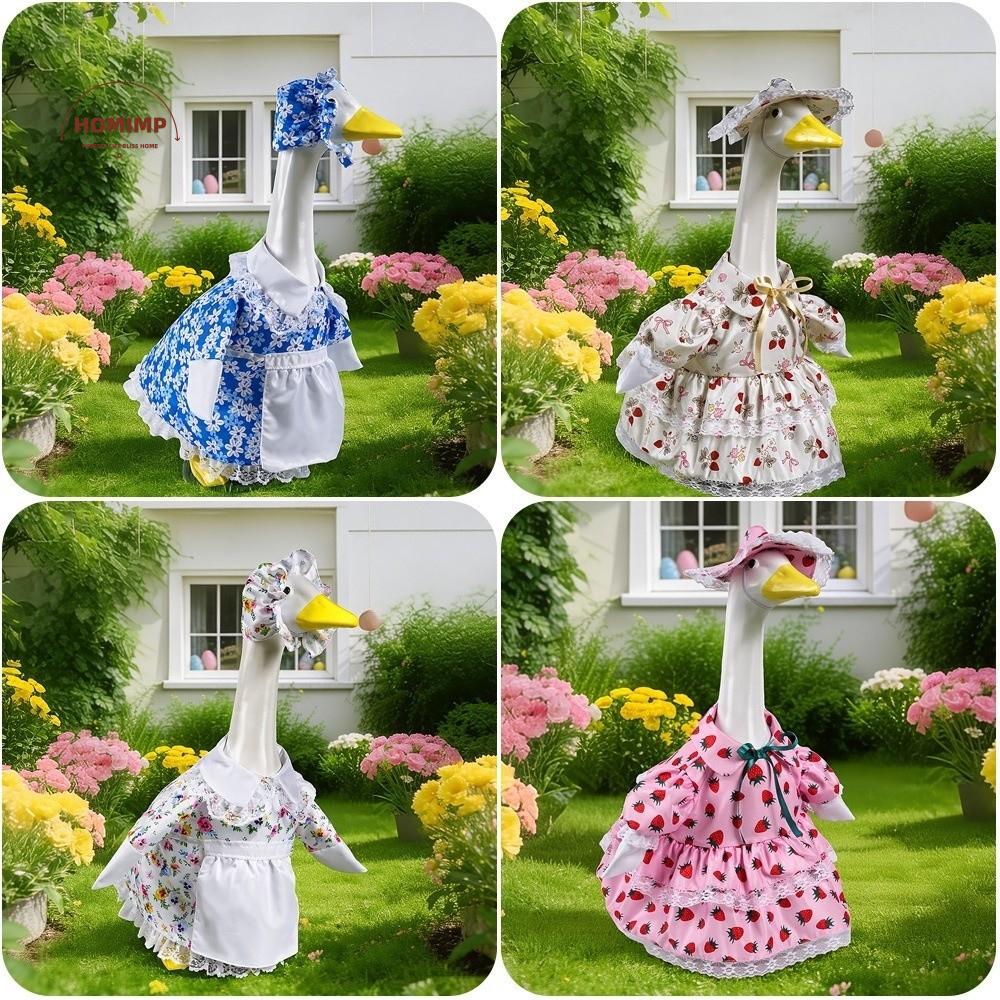 Rural Style Easter Porch Goose Dress Funny Handcrafted Goose Transformation Dress Goose Outfits Goose Costume