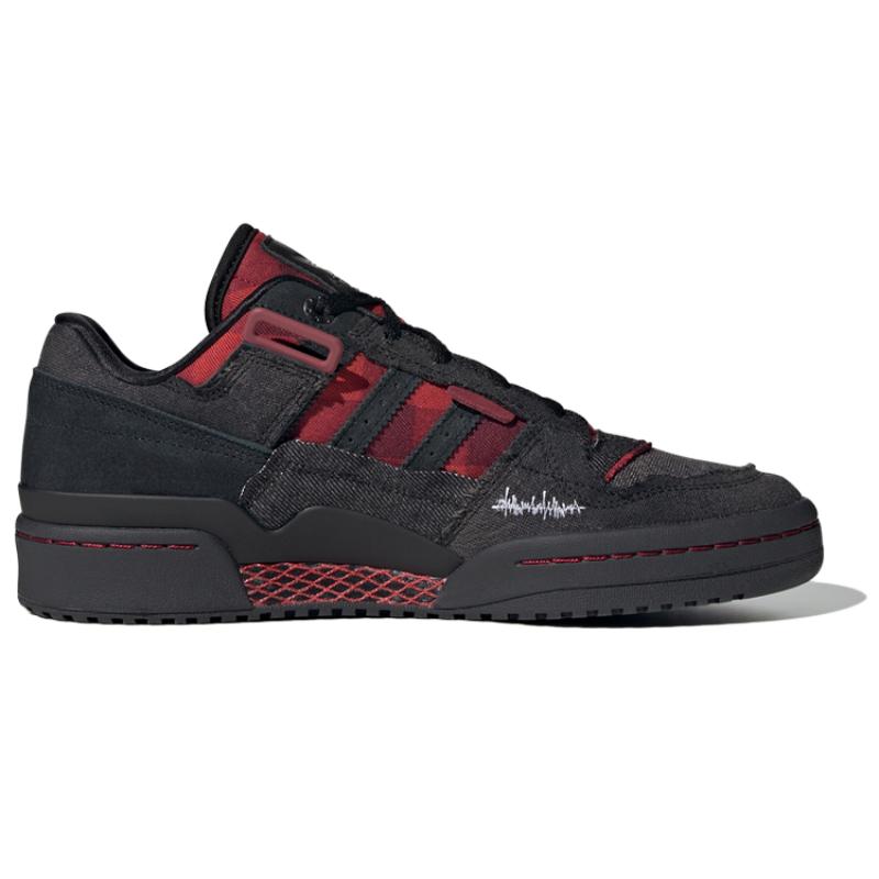 adidas Originals Forum Exhibit Low 'Black Red' Sneakers HQ8417