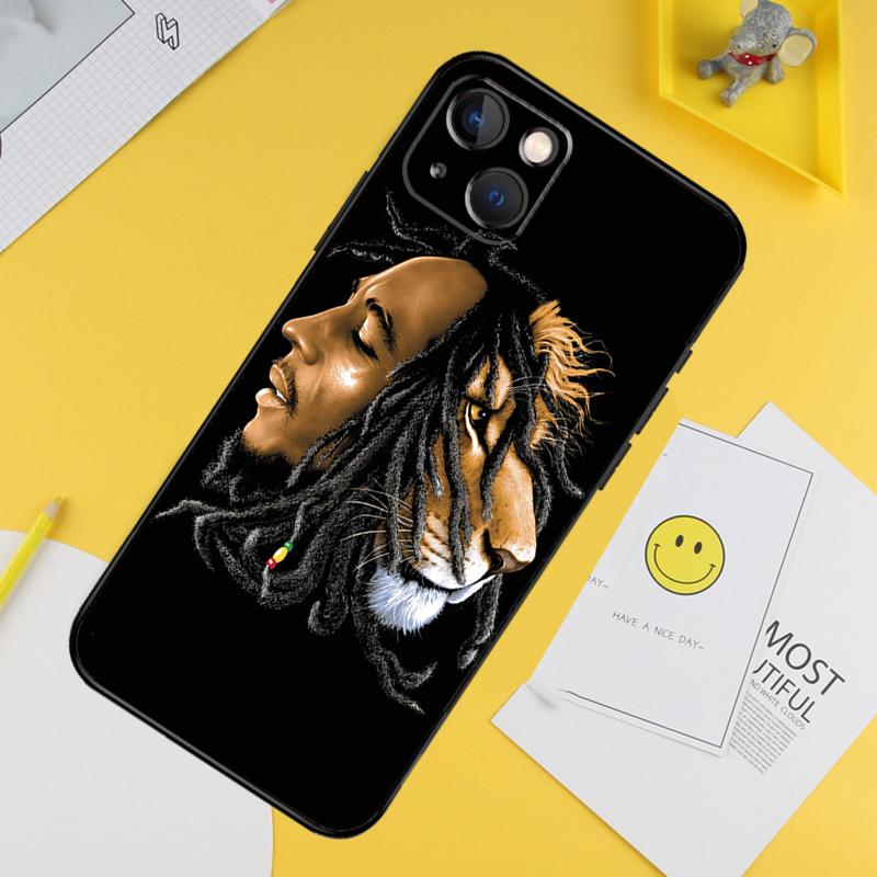 Bob Marley Singer Phone Case For iPhone 15 Pro 16 Pro 13 12 Mini 11 14 Pro Max XR 16 15 Plus 16e Cover Coque