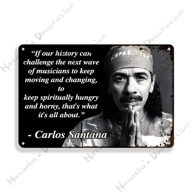 Santana Vintage Poster Music Metal Tin Sign Rock Band Metal Sign Decorative Sign Bar Pub Garage Metal Plate Retro Metal Plaque