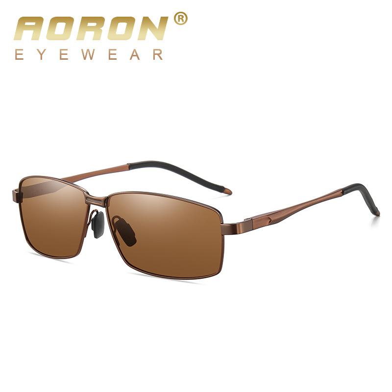 Fashion Polarized Sunglasses Men'S Driving Uv Protection Sunglasses Metal Color Changing Night Vision Sunglasses A770