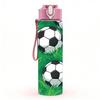 1PC Soccer Ball Seamless Pattern 750ml Color Plastic Sports Water Bottle Leakproof Flip Straw Lid Suitable for Sports Office Home Use