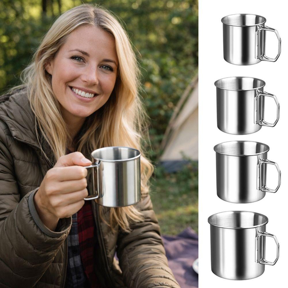 Stainless Steel Water Cup Portable Water Cup Accessories Gifts Drinking Cup