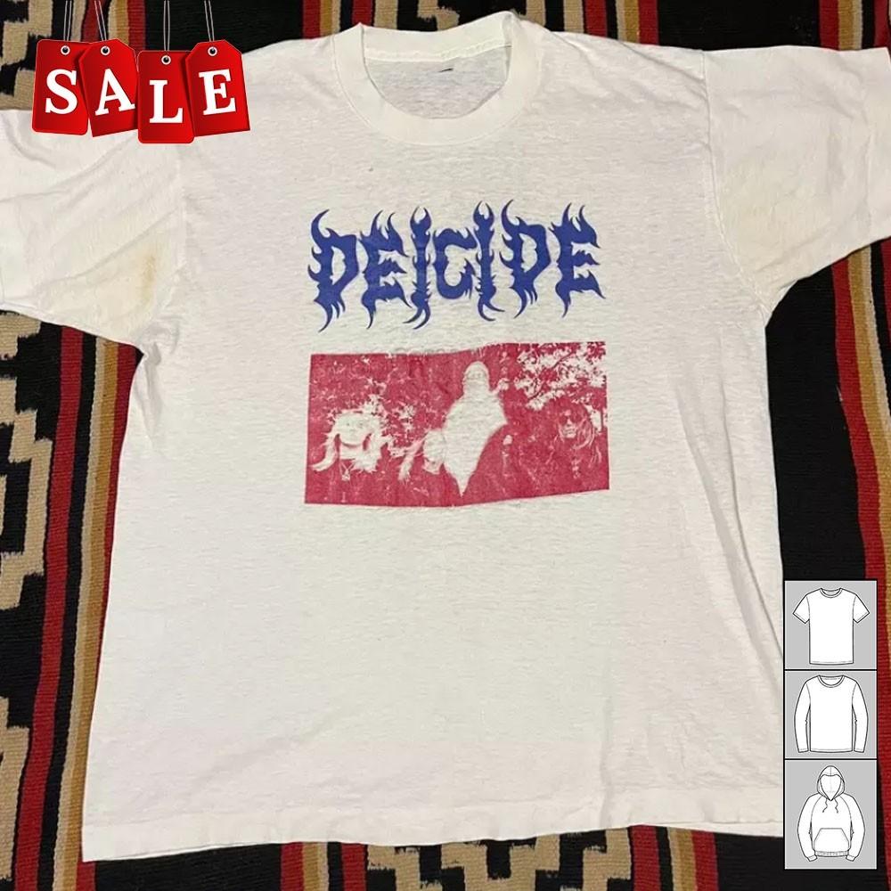 New Rare Deicide Band White  Unisex All Size JM173 Unisex T-Shirt L