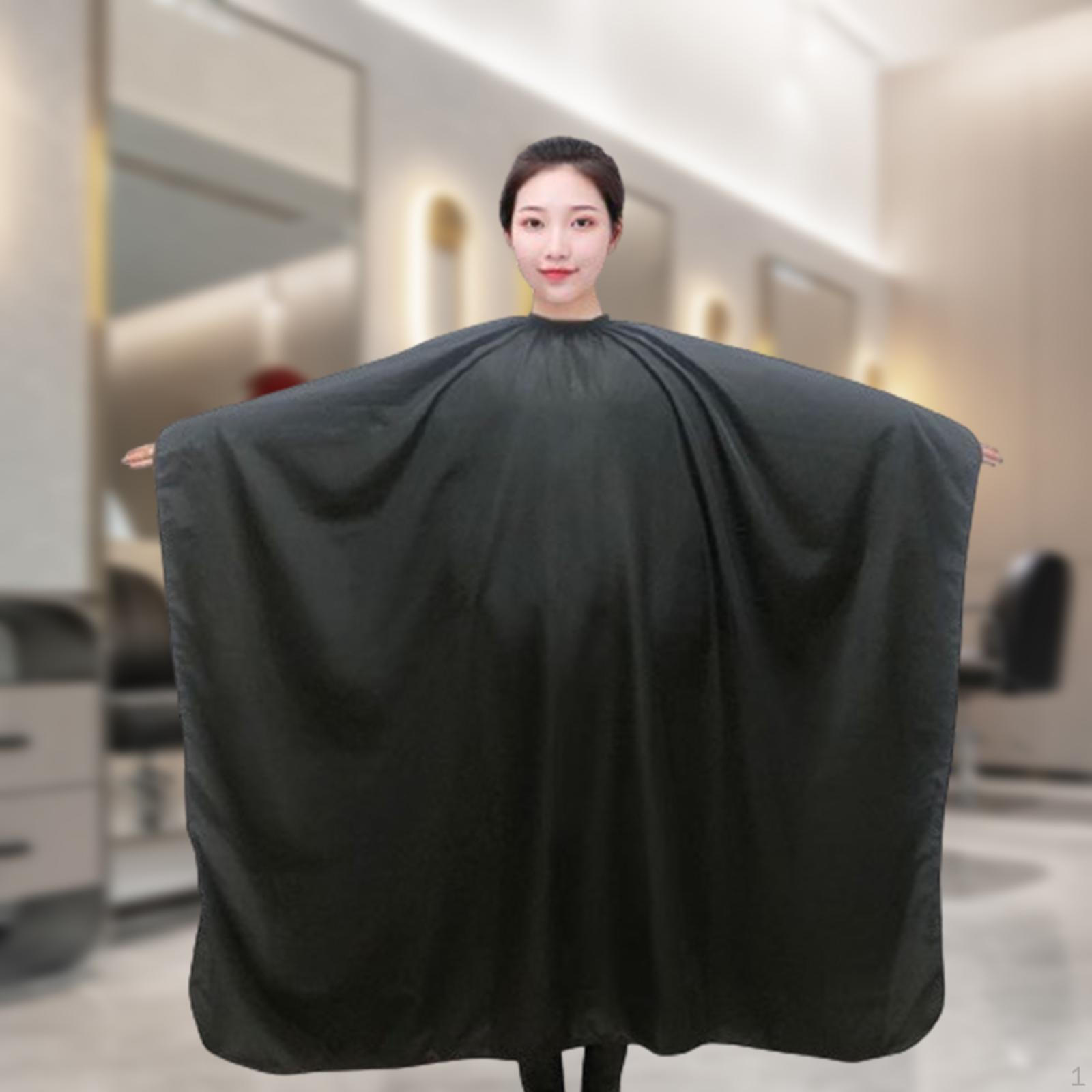 

Фартук для стрижки волос, практичная дышащая удобная профессиональная парикмахерская накидка для стрижки волос чёрный