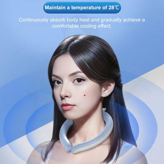 

Portable Neck Cooling Tube Summer Wearable Neck Cooler Lightweight Reusable Ice Cold Ring Outdoor Heatstroke Prevention Neck Wrap Collar рожевий