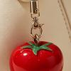 Decorative Pendant with Lanyard 1:1 Realistic Red Tomato Shape Keychain Bag Charm Mobile Phone Hanging