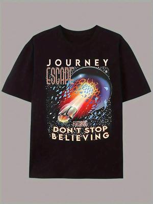 Unisex'S "Don't Stop Believing" Inspirational Journey Escape Graphic T-Shirt