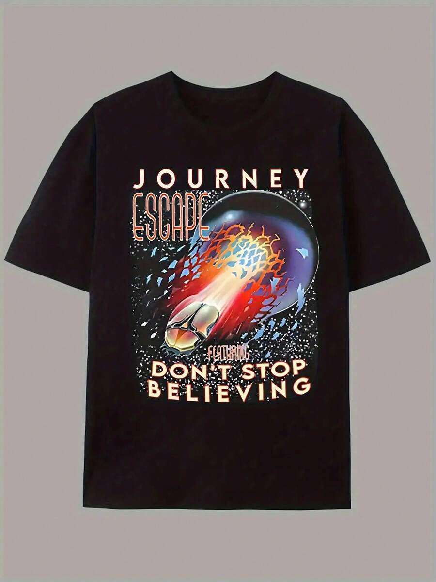Унисекс С  Не переставай верить  Вдохновляющее Путешествие Побег Графическая Футболка XXL