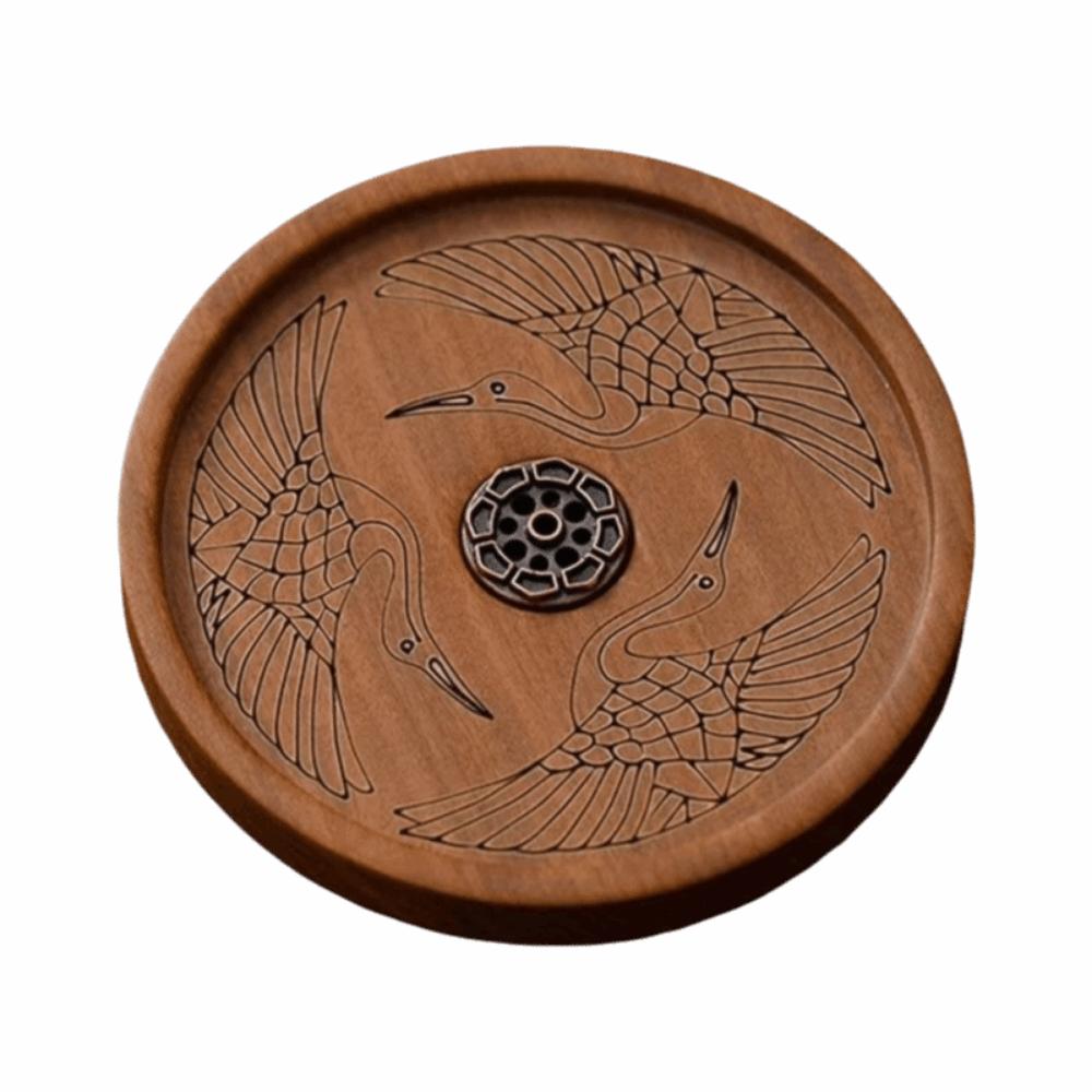 Solid Wood Line Incense Burner Handmade Incense Stove Thread Incense Insert Base Indoor Use