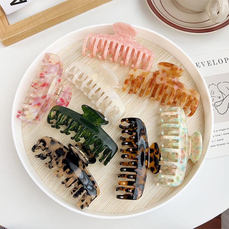 New Niche Design Three-Dimensional 5.5cm Flowers Small Hair Clip Delicate Fashion Acetic Acid Shark Clip Sweet Hair Accessories