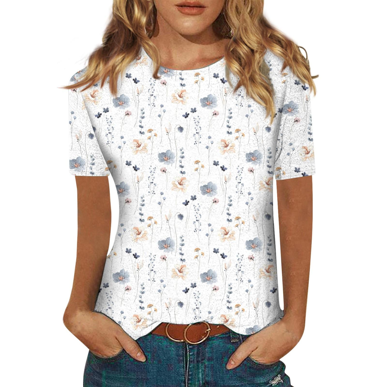 

Жіночі сорочки з короткими рукавами. Трійники з милим принтом. Блузки. Повсякденні топи. Пуловери. M білий