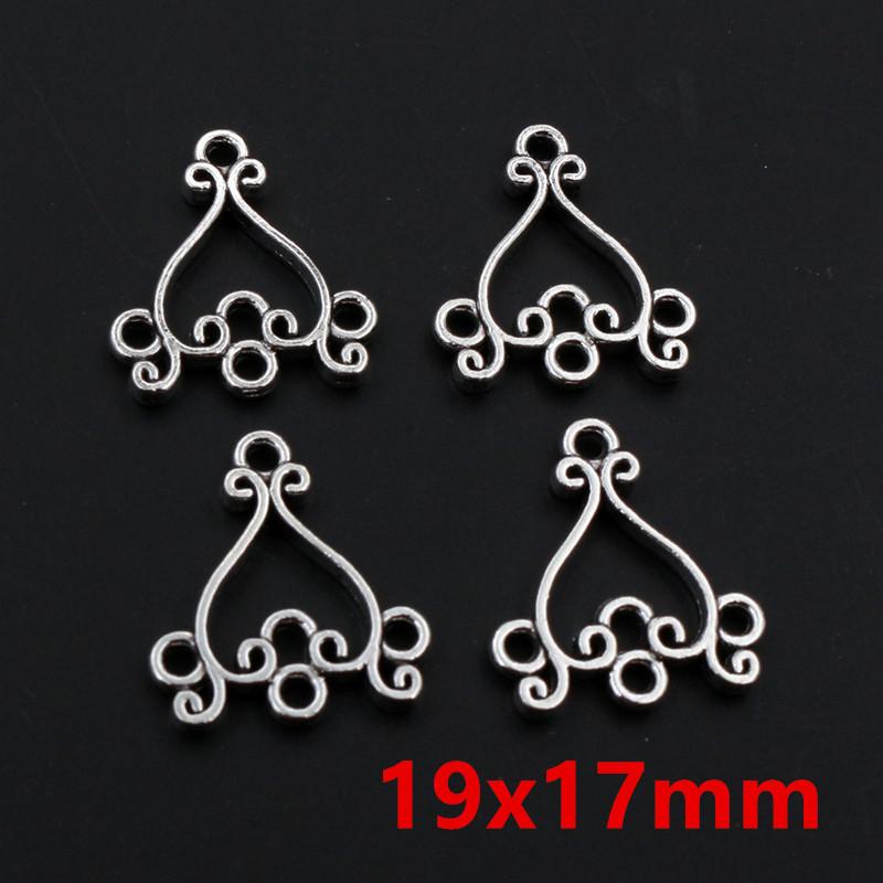 20pcs Alloy Metal Boho Charms Connector Pendants Vintage Style Antique Silver Plated Craft DIY Jewelry Making Accessories