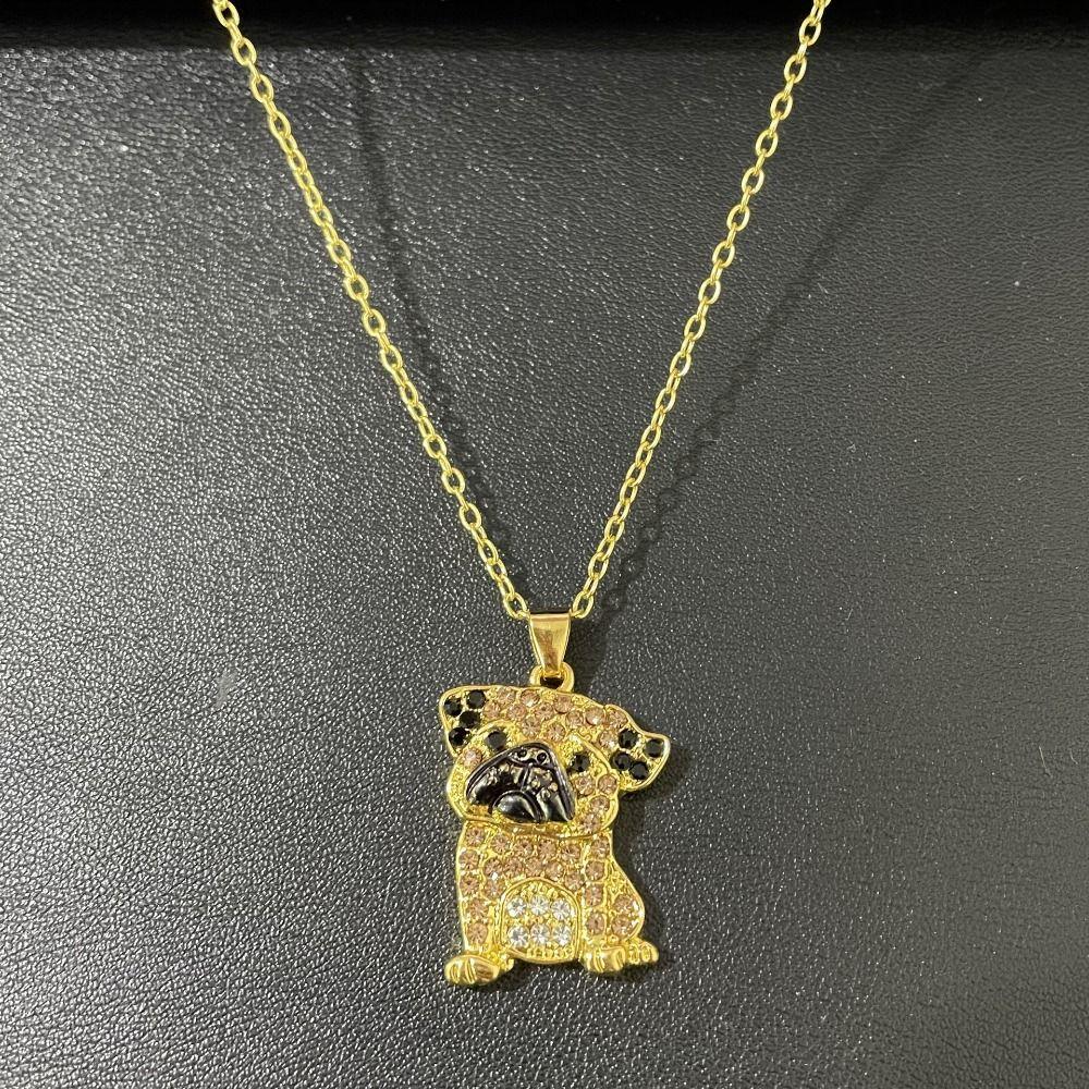 Rhinestone Beagle Pendant Shiba Inu Dog Necklace Jewelry Gift Pet Puppy Necklace Dog Lovers
