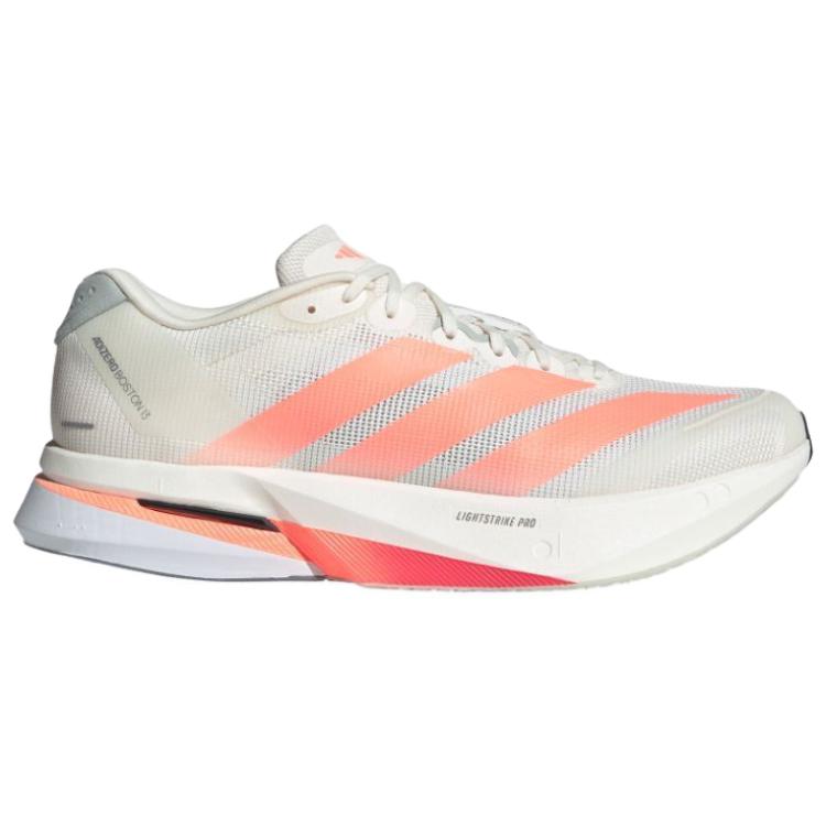 Adidas Adizero Boston 13 Breathable Support Casual Running Shoes Unisex White Pink JP9252