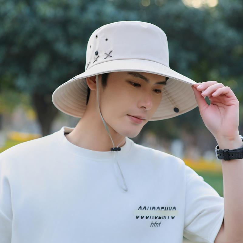 Sonnenhut Herren Fischerhut Sommer Bucket Hat UV-Schutz Bergsteigen Sonnenhut Gesichtsschutz Herren Arbeits Sonnenhut