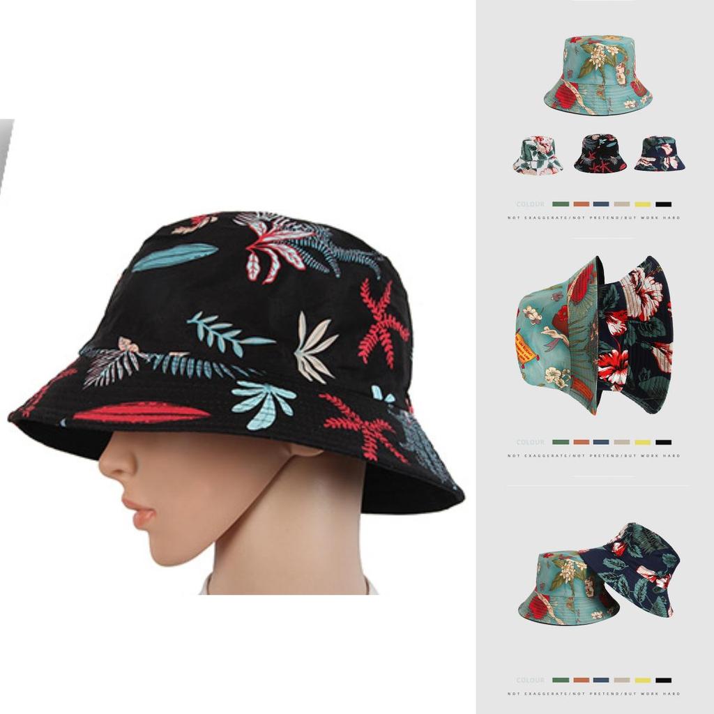 Trendy Floral Fisherman Hat With Wide Brim For Outdoor Sun Protection