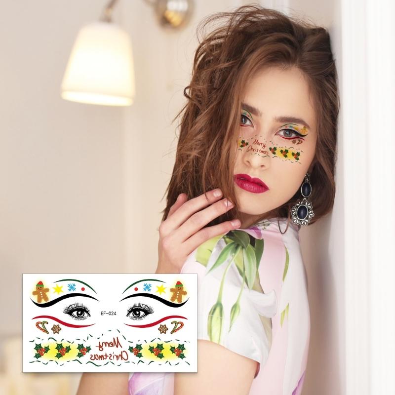30 Efficient Skin Safe Face Decal for Christmas Parties Makeup Eye Cheek Art Temporary Body Sticker